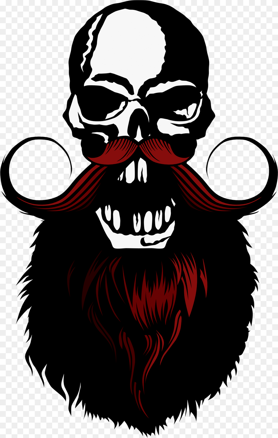 Tee Design Vector Art Skeleton Badass Skull Horror Illustration, Face, Head, Person Free Png