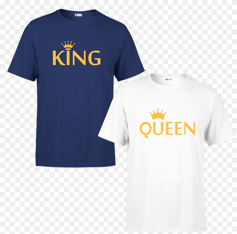 Tee Shirts Couple King And Queen V3 T Shirt Personnalis T Shirt Personnalis Couple, Clothing, T-shirt Free Transparent Png