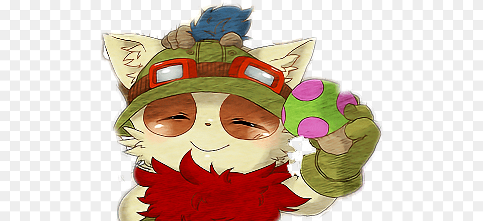Teemo Sticker By Yuricaue333 Fictional Character, Plant, Leaf, Art, Publication Png Image