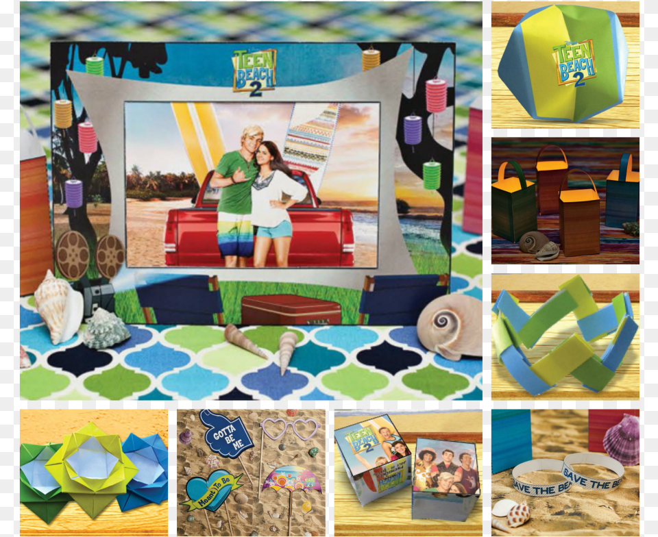 Teen Beach 2 Party Favors Teen Beach Movie, Art, Collage, Person, Play Area Free Png