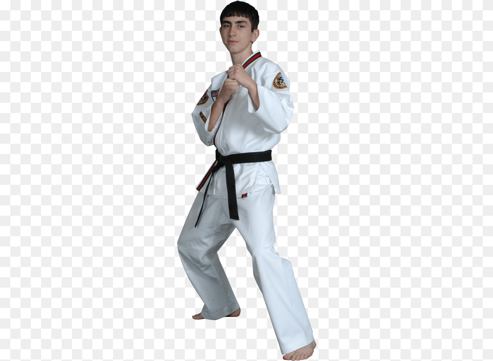 Teen Boy In Ready Stance Brazilian Jiu Jitsu, Karate, Martial Arts, Person, Sport Free Png