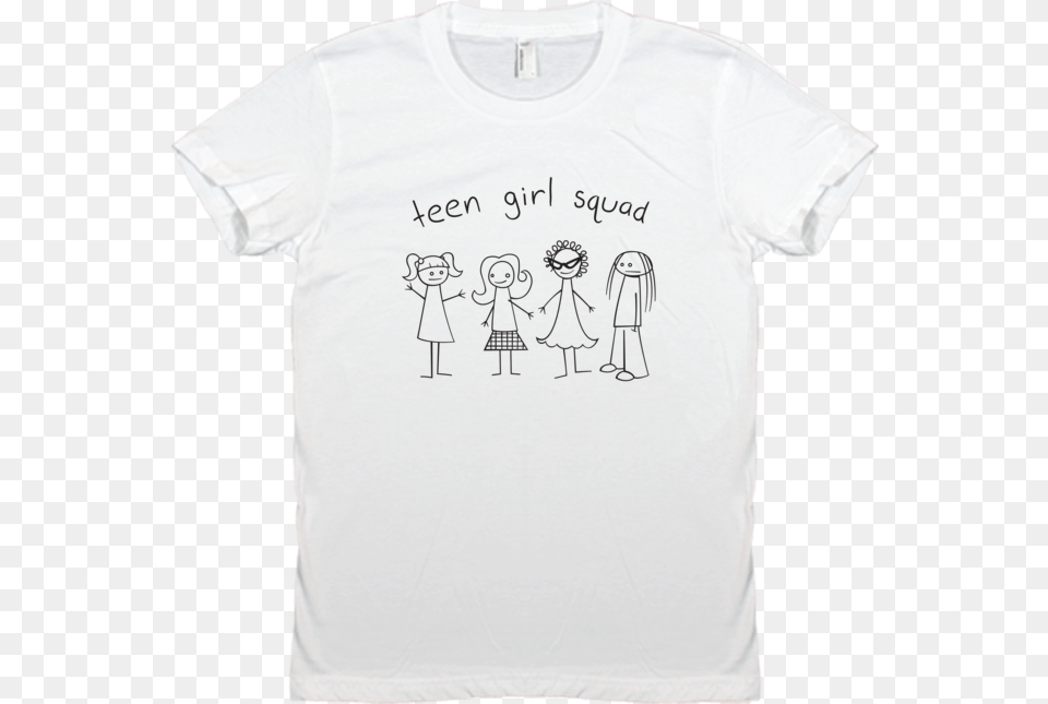 Teen Girl Squad Shirt Adolescence, Clothing, T-shirt, Person, Face Png Image