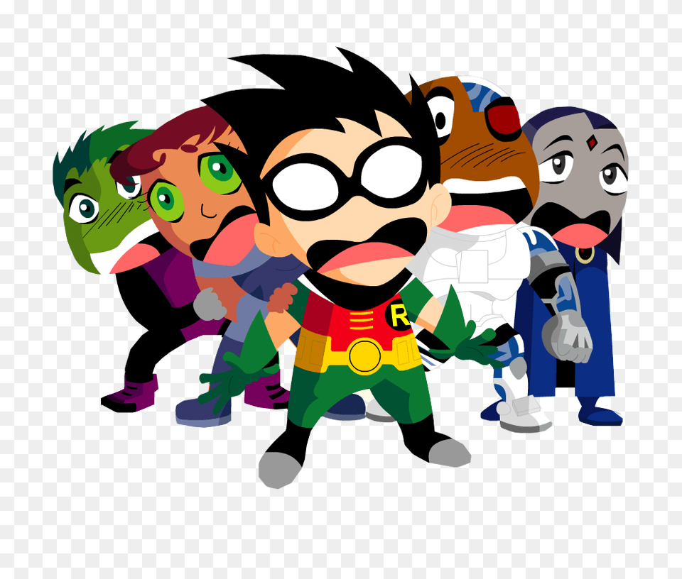 Teen Titans Games Funny Pic Wallpaper Teen Titans Chibi, Art, Graphics, Baby, Person Png