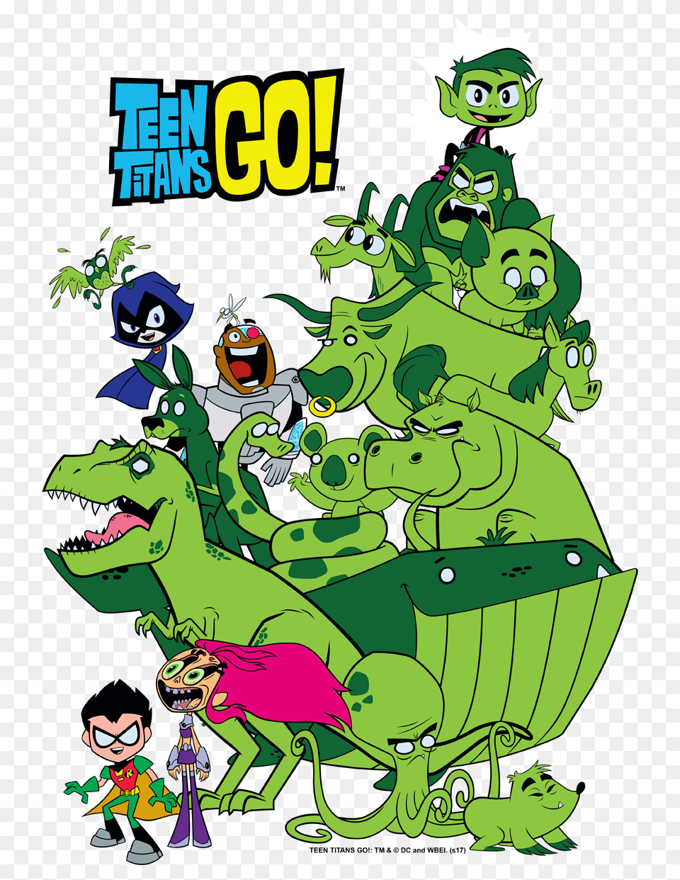 Teen Titans Go Beast Boy Stack Youth Hoodie, Book, Comics, Green, Publication Free Png