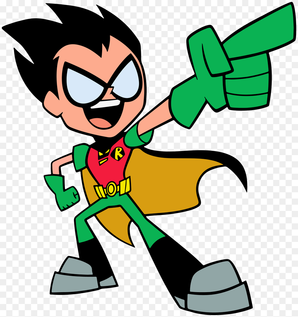 Teen Titans Go Robin Clip Art, Cleaning, Person, Cartoon, Face Free Png