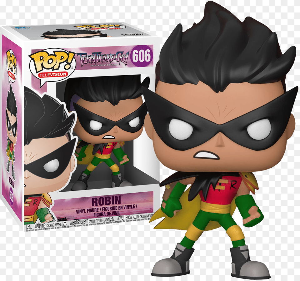 Teen Titans Go Robin Night Begins To Shine Funko Pop, Baby, Person, Book, Comics Png Image