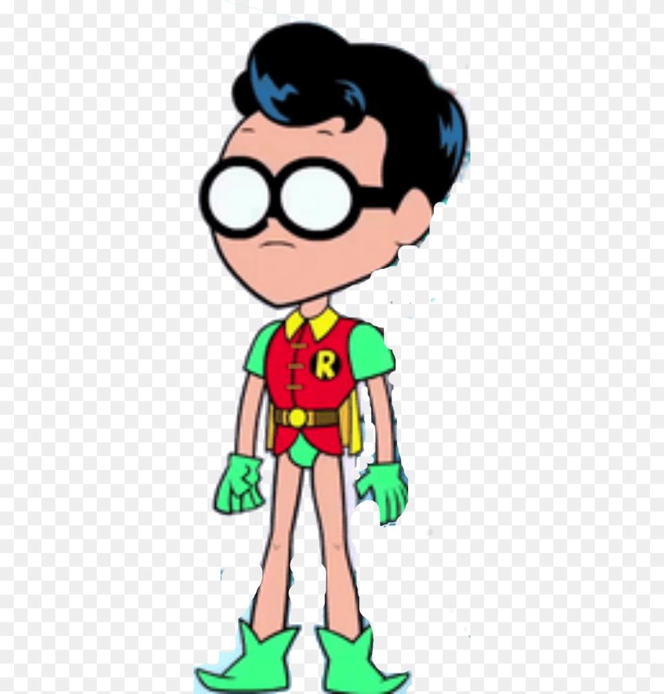 Teen Titans Go Robin Picture Freeuse Stock Teen Titans Go Classic Robin, Baby, Person, Cartoon, Face Free Png Download