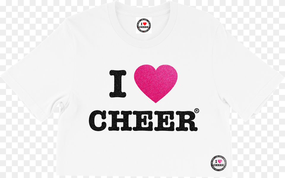 Teen White Original Pink Glitter Oversized Cropped T Shirt Love, Clothing, T-shirt, Symbol, Heart Free Png