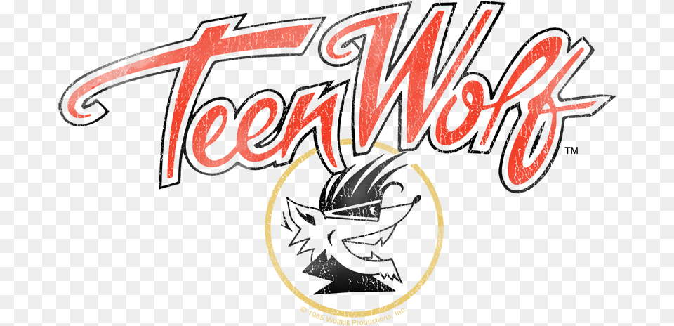 Teen Wolf Poster Logo Juniors V Neck T Shirt Teen Wolfwolf Head Junior Sheer In Heather In Athletic, Text Free Png Download