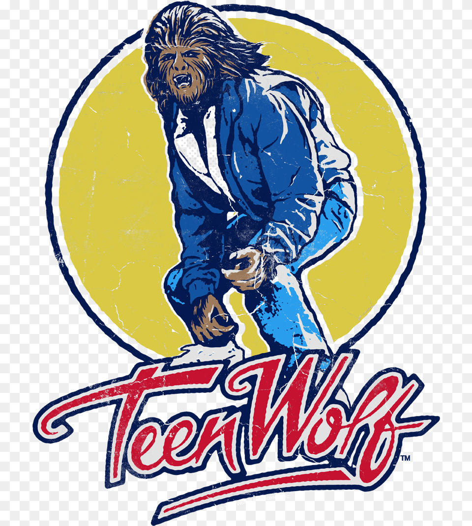 Teen Wolf Rockin Teen Wolf Men S Long Sleeve T Shirt Surfing Teen Wolf, Jacket, Clothing, Coat, Publication Free Png