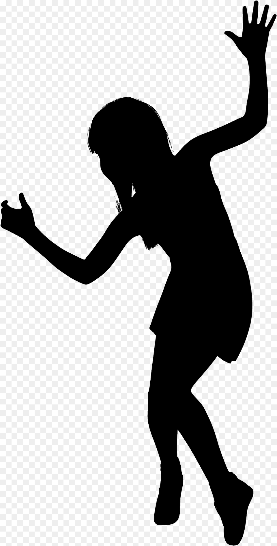 Teenage Girl Playing Silhouette, Dancing, Leisure Activities, Person, Head Free Png Download