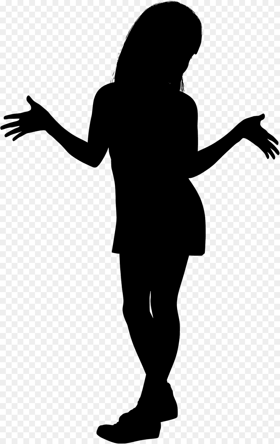 Teenage Girl Silhouette, Person Png Image