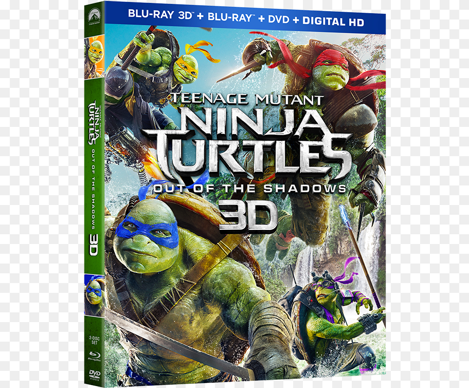 Teenage Mutant Ninja Turtles 2 Blu Ray, Publication, Book, Adult, Person Free Transparent Png