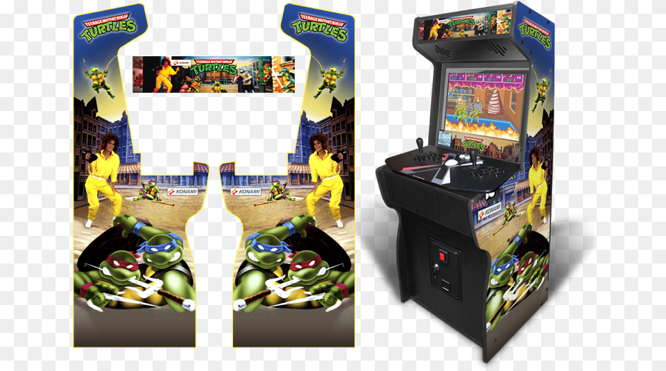 Teenage Mutant Ninja Turtles, Arcade Game Machine, Game, Person, Baby Png