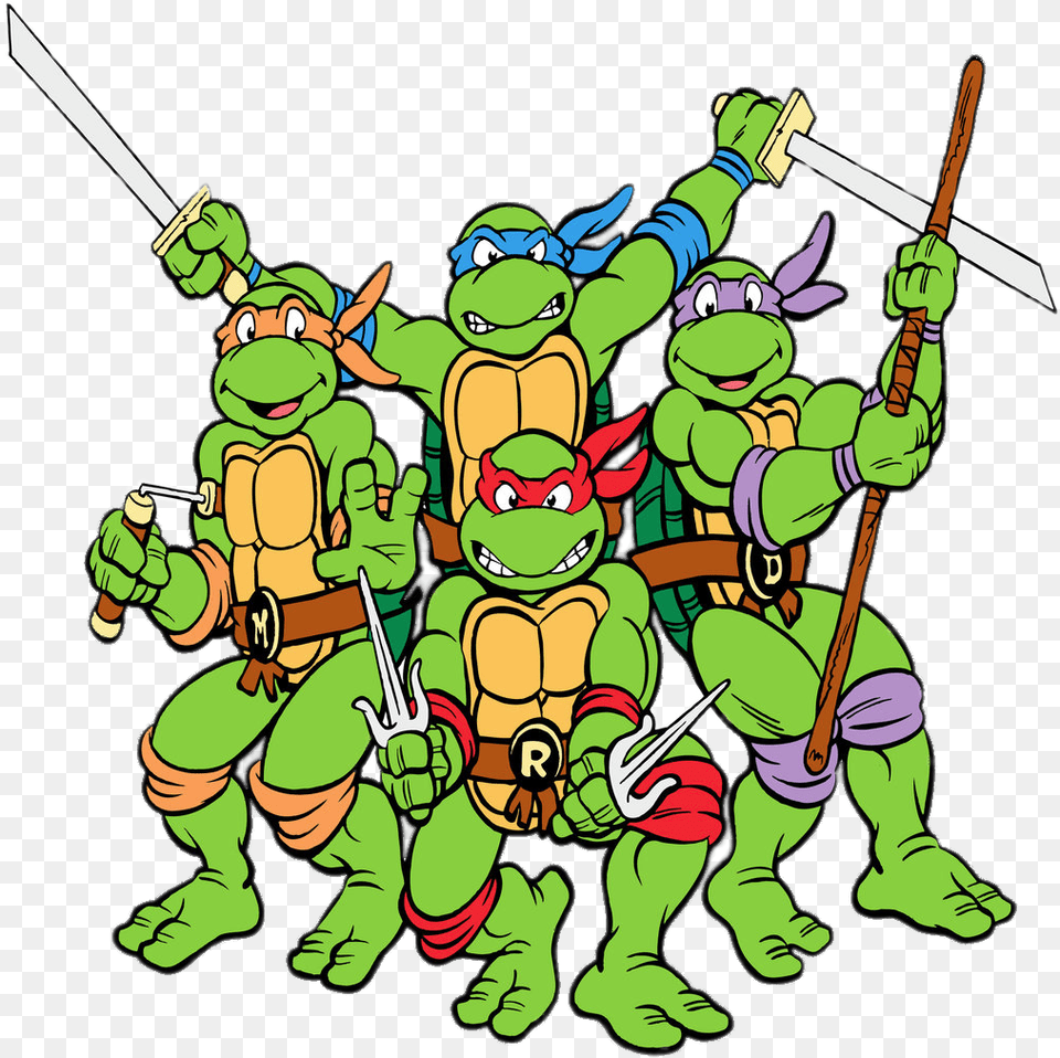 Teenage Mutant Ninja Turtles Group, Person, People, Baby, Cartoon Png