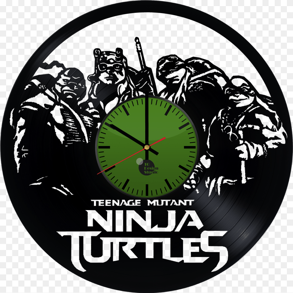Teenage Mutant Ninja Turtles Handmade Logo, Analog Clock, Clock, Disk Png Image