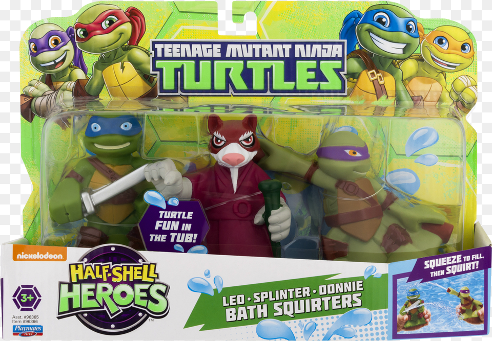 Teenage Mutant Ninja Turtles Leo Splinter Donnie Bath Teenage Mutant Ninja Turtles Half Shell Heroes Bathtub Png