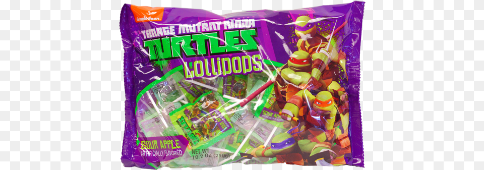 Teenage Mutant Ninja Turtles Lollipops Sour Apple Teenage Mutant Ninja Turtles Lollipops, Candy, Food, Sweets Png Image
