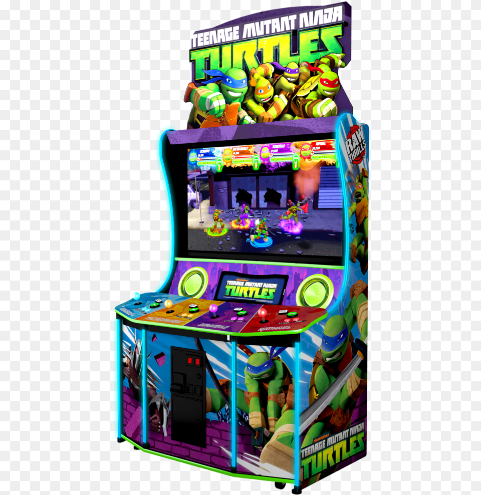 Teenage Mutant Ninja Turtles Raw Thrills Ninja Turtles, Arcade Game Machine, Game, Vehicle, Transportation Free Png