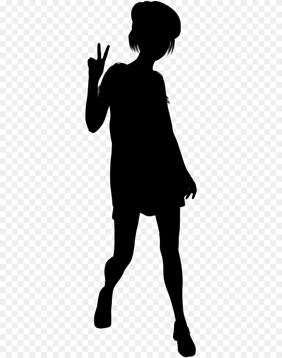Teenager Clipart Black And White Walking Person Silhouette, Gray Free Png Download