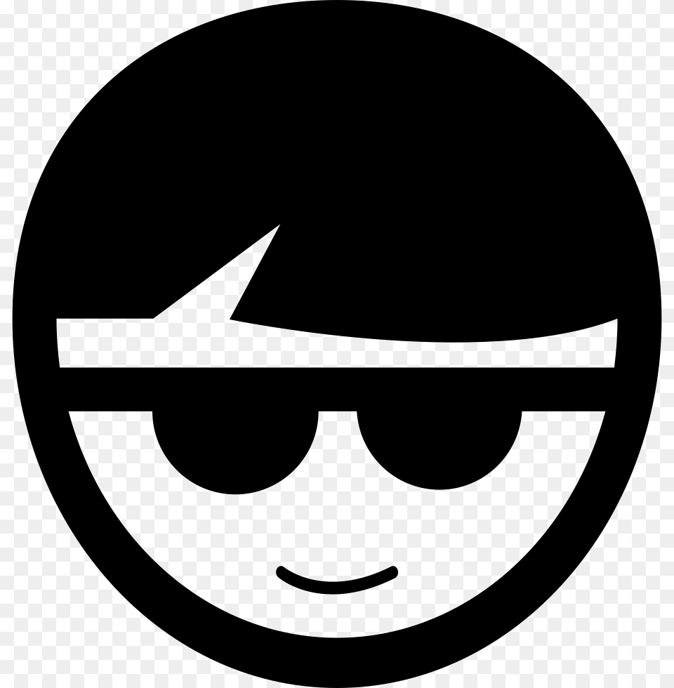 Teenager With Sun Glasses Teen Icon Vector Stencil, Logo, Clothing, Hardhat Free Png Download