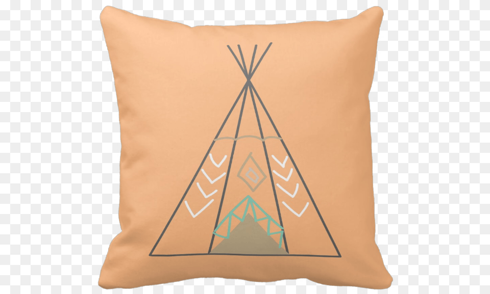 Teepee Camp Pillow Cushion, Home Decor Png Image