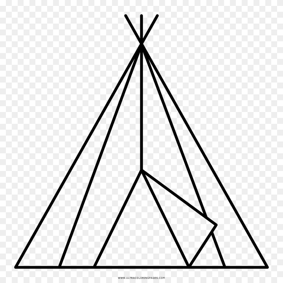 Teepee Coloring, Gray Png