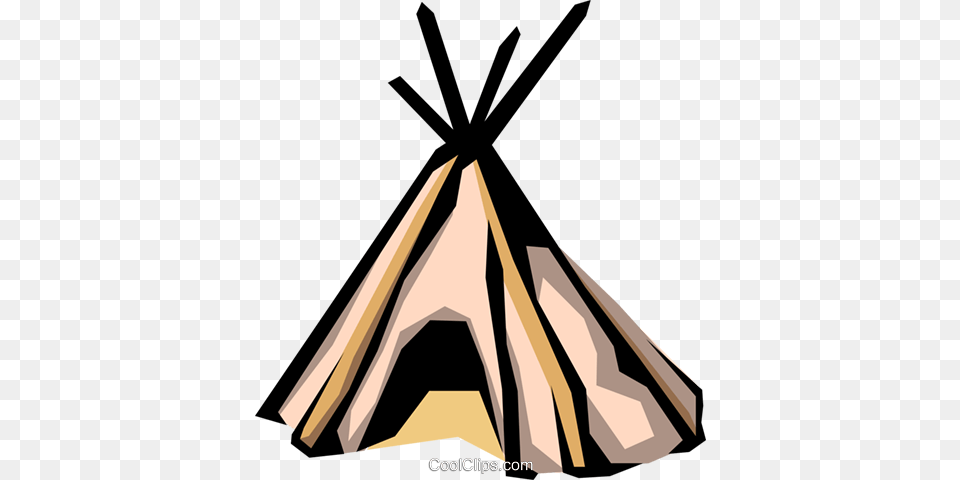 Teepee Royalty Vector Clip Art Illustration, Tent, Camping, Outdoors Free Png
