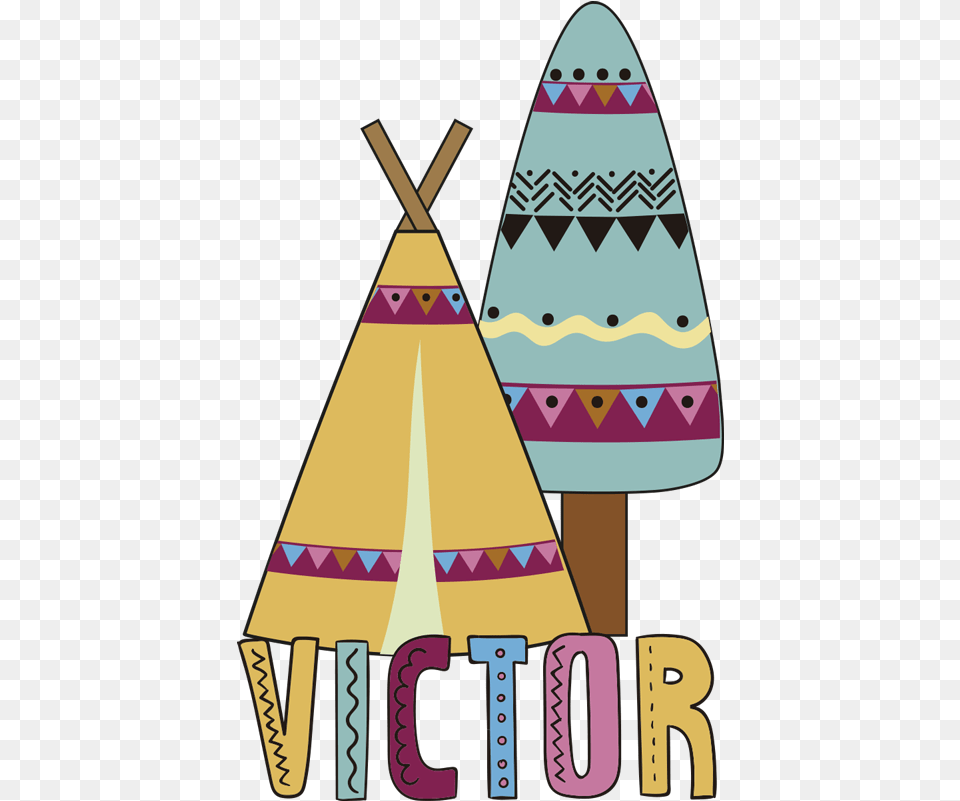 Teepee With Your Text Childrens Bedroom Wall Sticker Illustration, Clothing, Hat Free Png