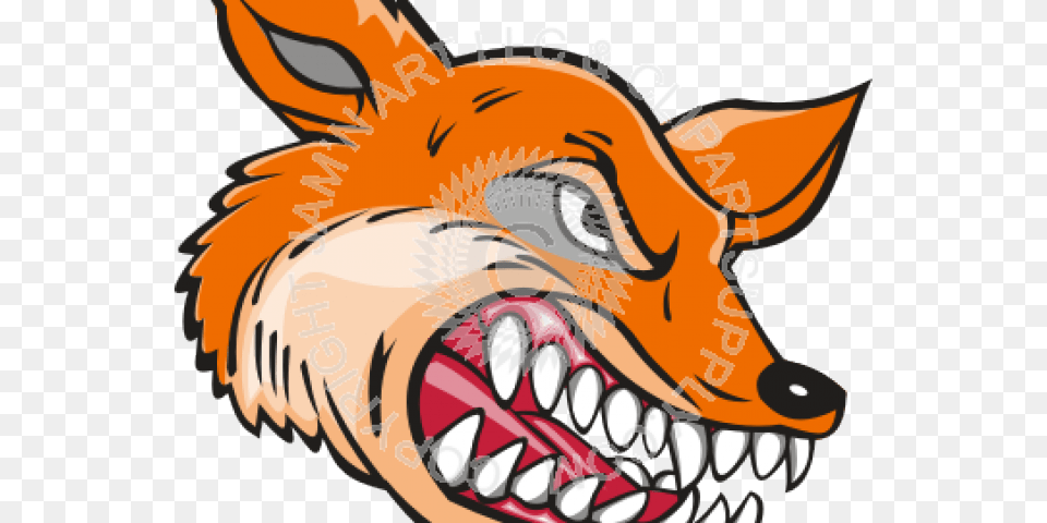 Teeth Clipart Fox Mean Fox, Person, Mouth, Body Part, Mammal Free Png Download