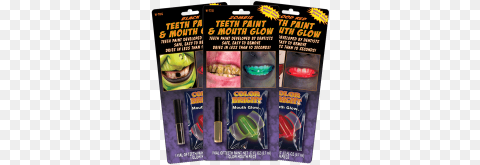 Teeth Paint Zombie Rot Black Teeth Paint, Cosmetics, Lipstick, Advertisement, Poster Free Png