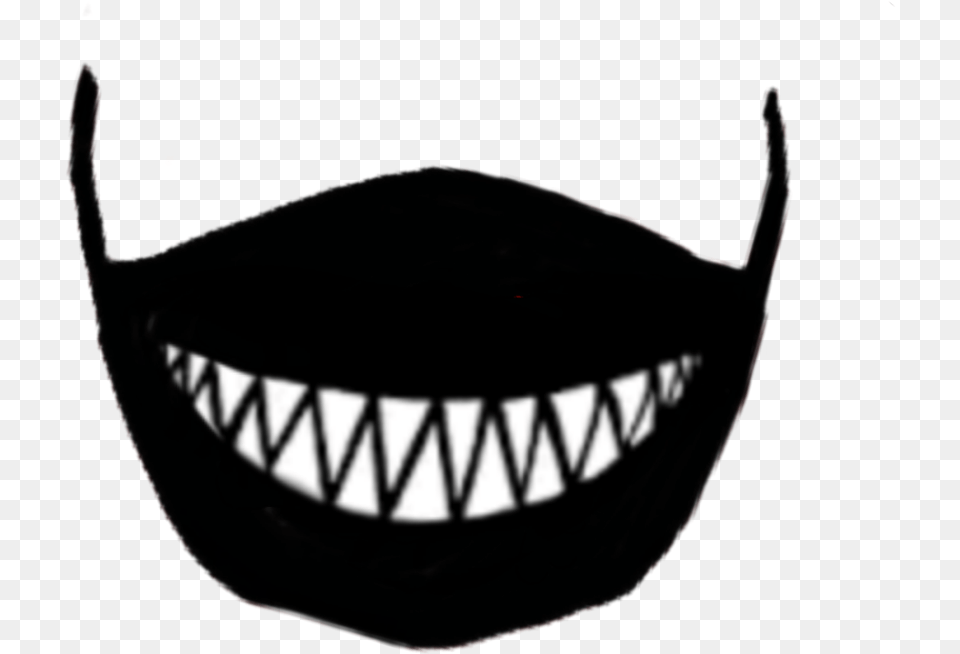 Teethmaskmaskteethblackwhiteanime Trash Gang Mask Free Png