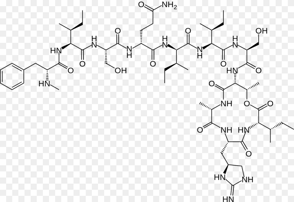 Teixobactin Antibiotic, Gray Png Image