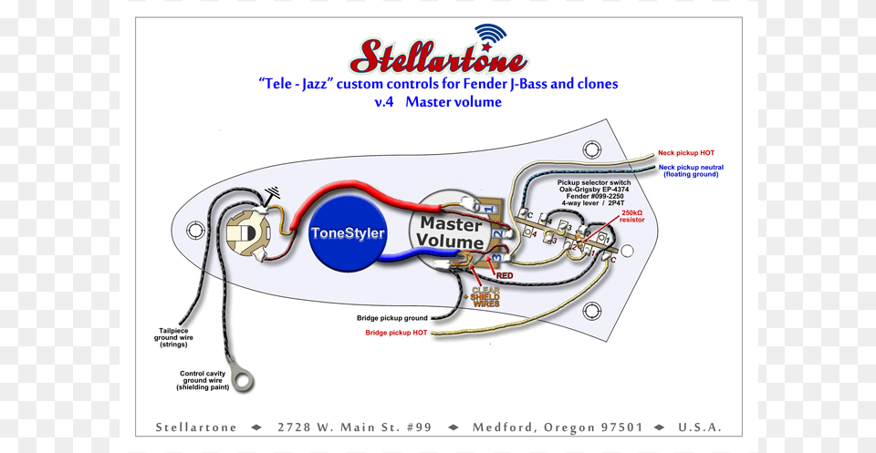 Tele Jazz V4 T6 100 Cartoon, Wiring Free Png Download