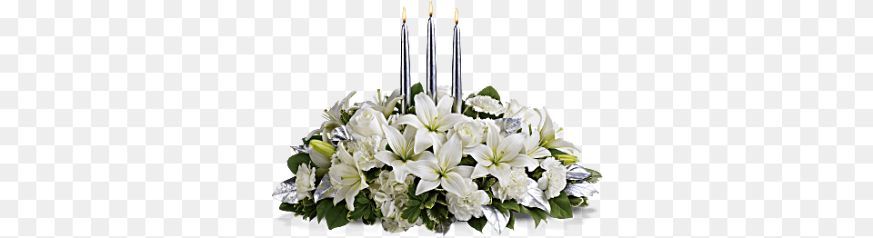 Teleflora Silver Elegance Centerpiece, Flower, Flower Arrangement, Flower Bouquet, Plant Free Png Download