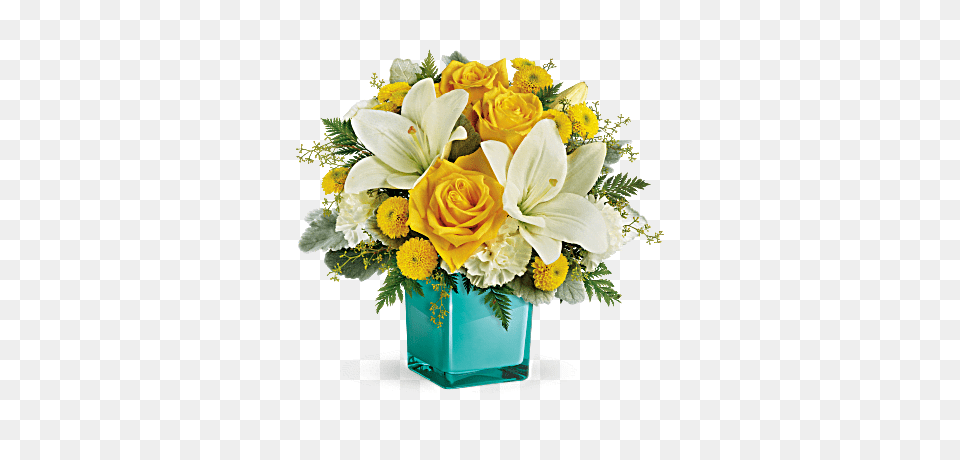 Telefloras Golden Laughter Bouquet In Perryville Mo, Art, Floral Design, Flower, Flower Arrangement Free Png Download
