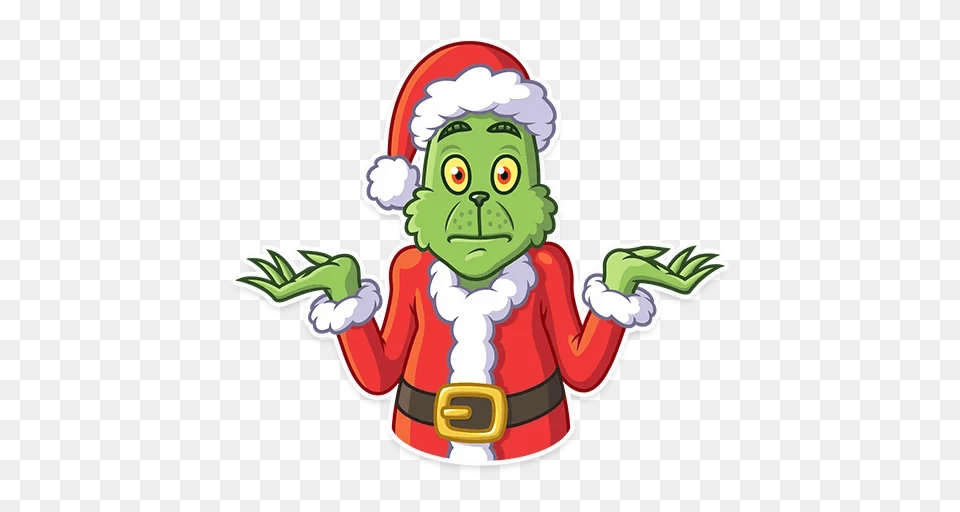 Telegram Grinch Sticker Christmas Tree Clip Art, Baby, Person, Face, Head Free Png Download