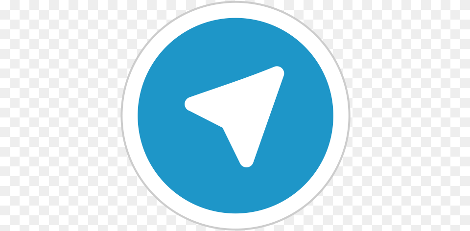 Telegram Icon Of Flat Style Circle, Sign, Symbol, Triangle, Disk Free Transparent Png