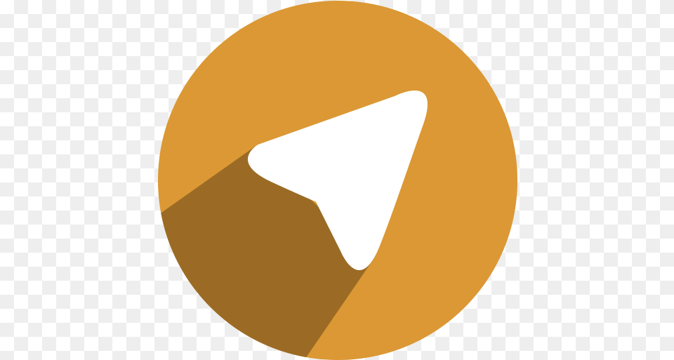 Telegram Icon Telegram Gold Icon, Triangle, Disk Free Transparent Png