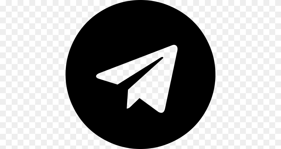 Telegram Icon With And Vector Format For Unlimited, Gray Free Png Download
