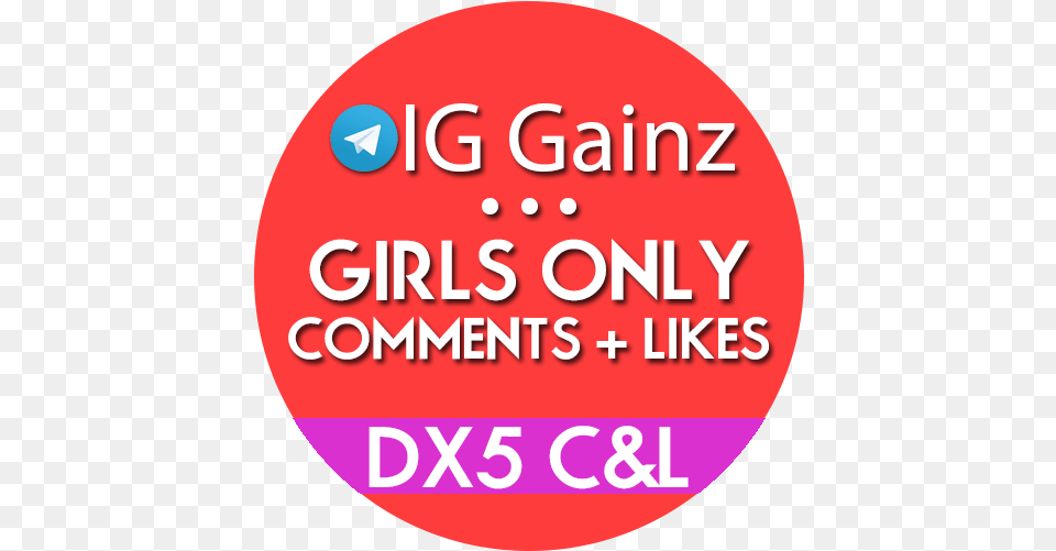 Telegram Iggainz Girls Only Dx5 C U0026 L Logo Hiphopsnackcom Circle, Food, Ketchup, Text Free Png