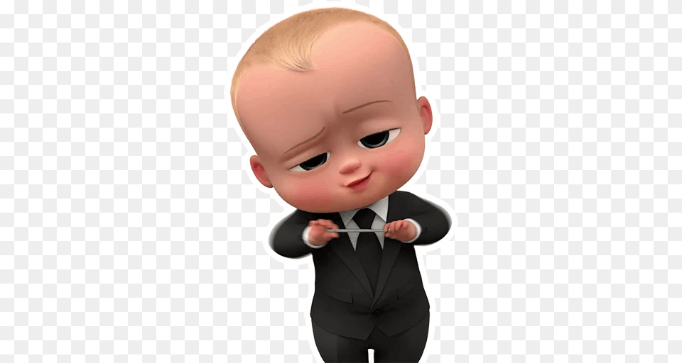 Telegram Sticker 10 From Collection The Boss Baby Movies Coming To Netflix, Formal Wear, Suit, Clothing, Person Png