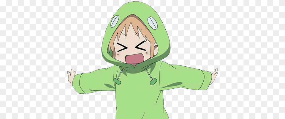 Telegram Sticker 21 From Collection Nichijou Cartoon, Clothing, Coat, Baby, Person Free Transparent Png