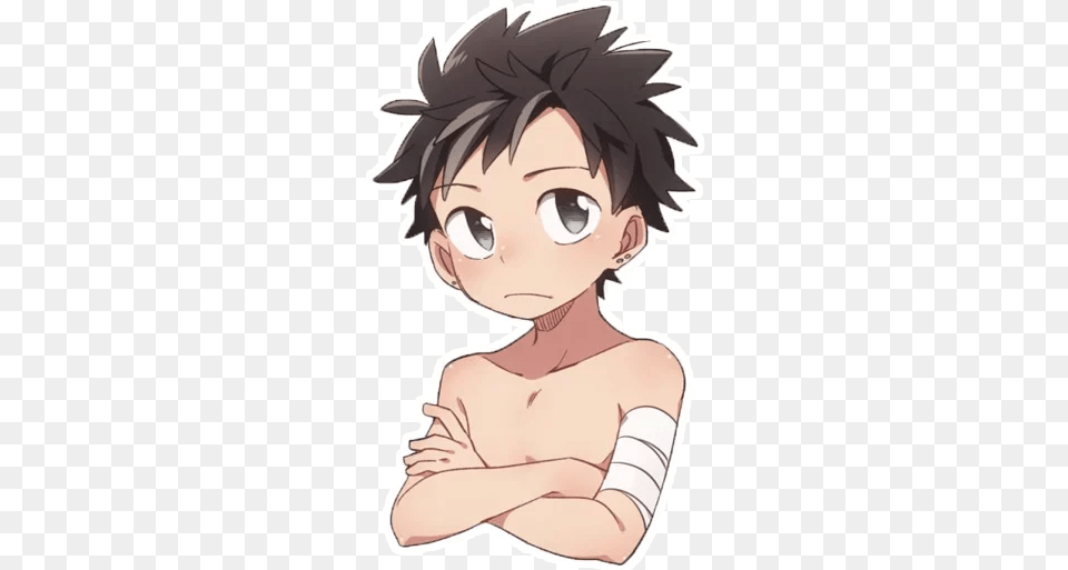 Telegram Sticker 7 From Collection Anime Boys Stickerus Cartoon, Baby, Book, Comics, Person Free Png Download