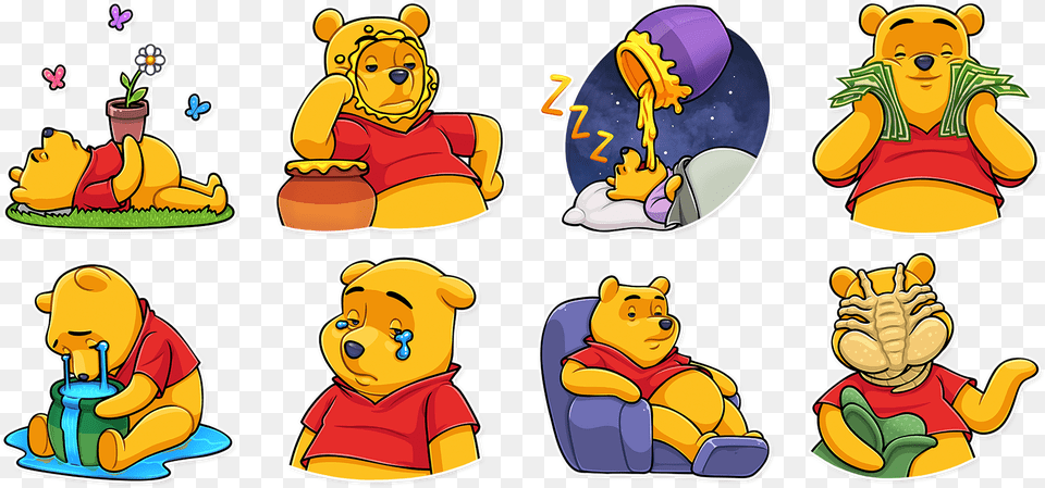 Telegram Stickers Winnie The Pooh, Animal, Bear, Mammal, Wildlife Free Transparent Png