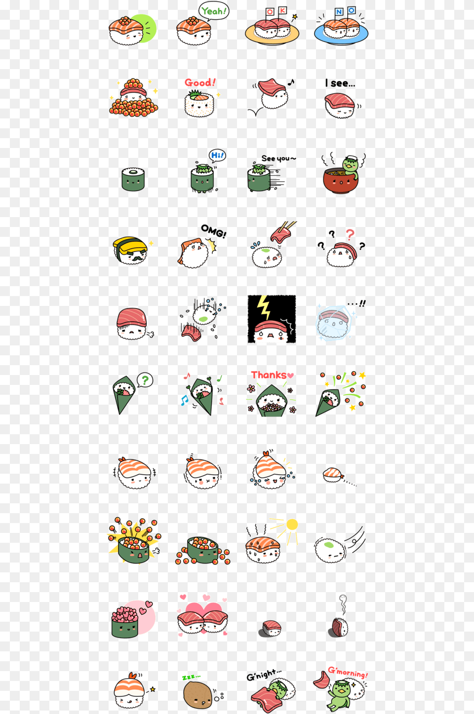 Telegram Sushi Stickers, Text, Person, Face, Head Png Image