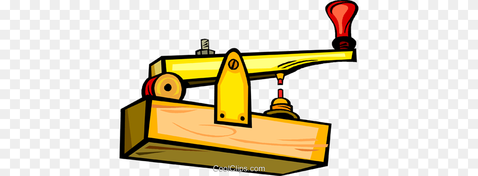 Telegraph Royalty Vector Clip Art Illustration, Bulldozer, Machine, Toy Free Png Download