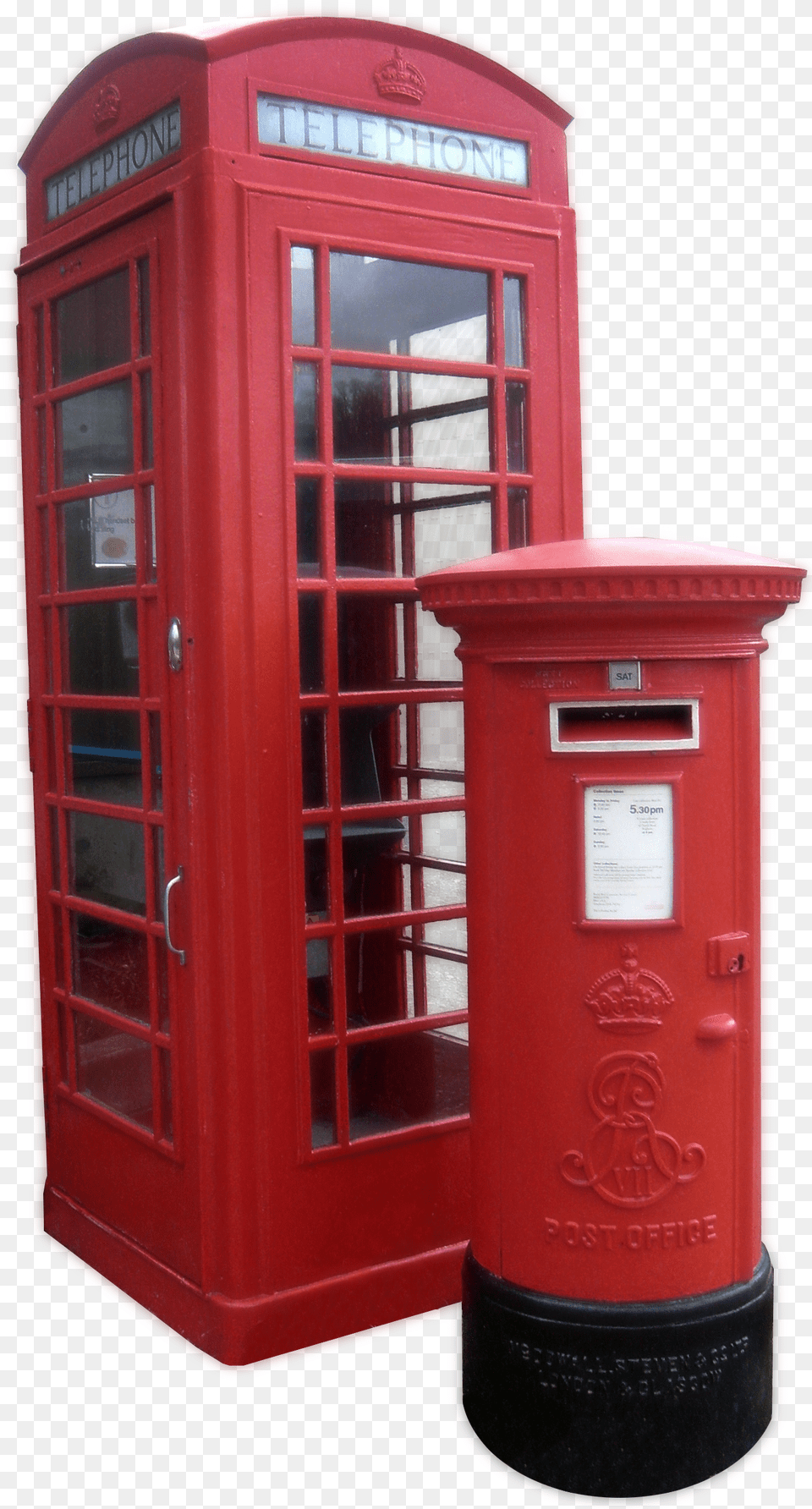 Telephone Box And Edward Vii Pillar Box Amberley London Telephone Box Photo Booth, Mailbox Png