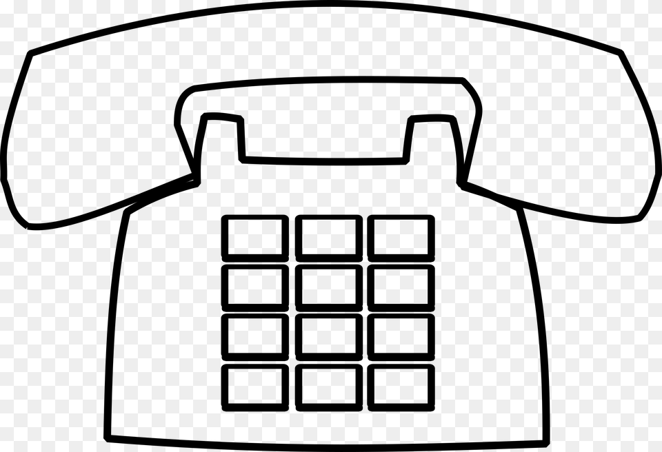 Telephone Clipart Black And White Clip Art, Gray Free Transparent Png