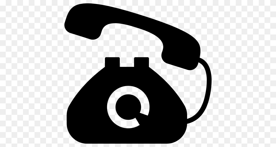 Telephone Icon, Gray Free Png